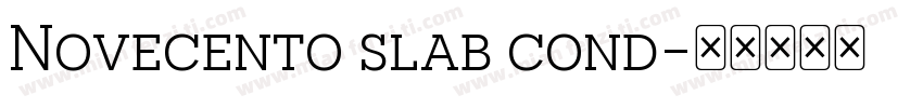 Novecento slab cond字体转换